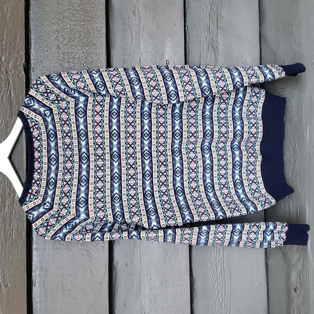 014 Urban Outfitters CPO Spring Fair Isle Striped Pullover Sweater sz M Men's - Picture 6 of 11